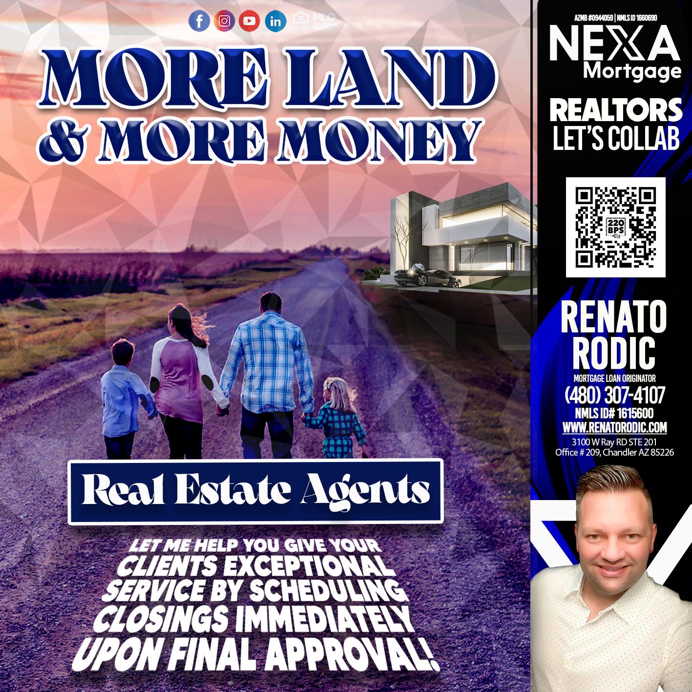 MORE LAND - Renato Rodic -Mortgage Loan Originator