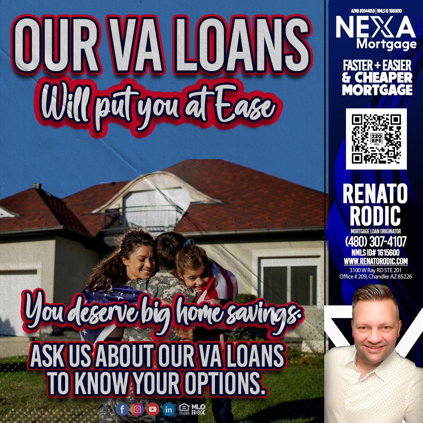OUR VA LOANS - Renato Rodic -Mortgage Loan Originator