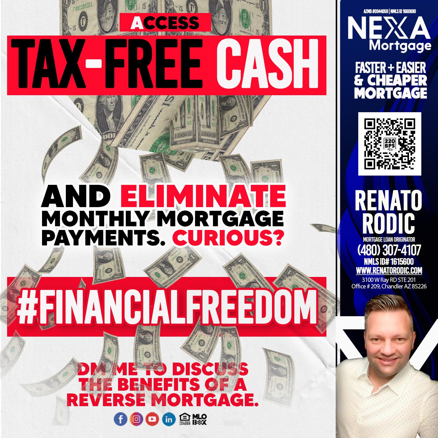 FREE TAX CASH - Renato Rodic -Mortgage Loan Originator