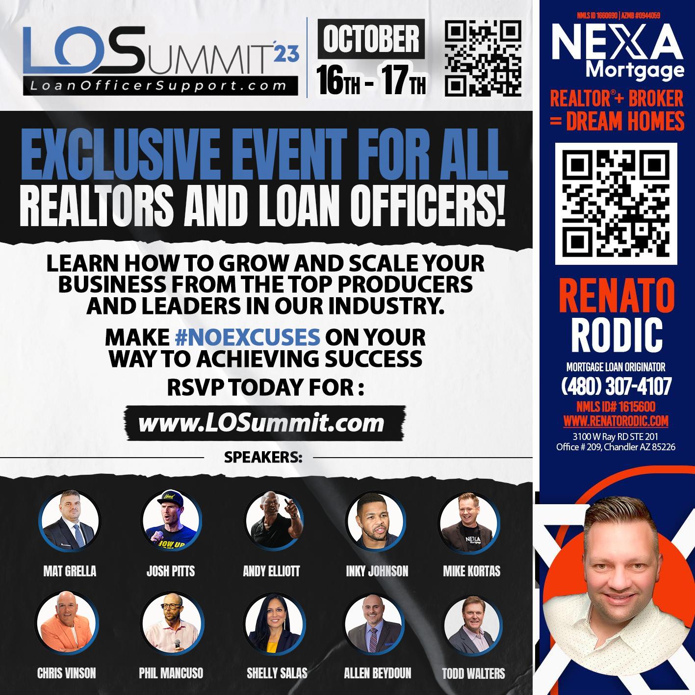 EXCLUSIVE EVENT - Renato Rodic -Mortgage Loan Originator