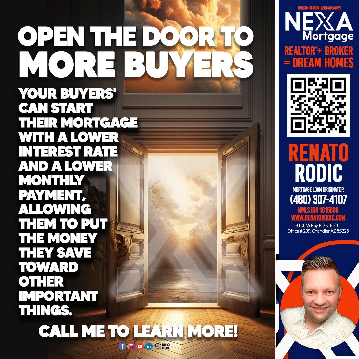 OPEN THE DOOR - Renato Rodic -Mortgage Loan Originator