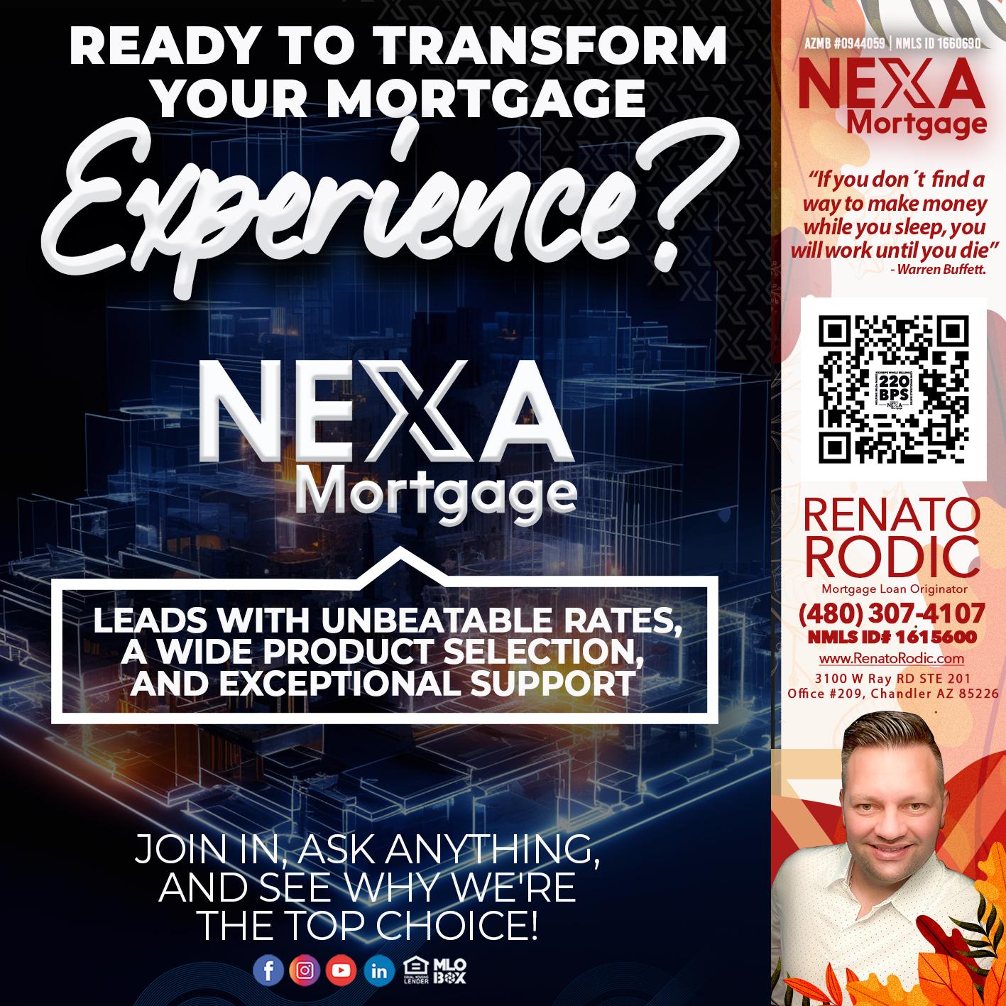 experienced - Renato Rodic -Mortgage Loan Originator