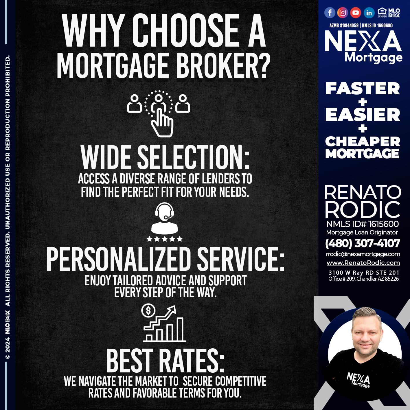 WHY CHOOSE - Renato Rodic -Mortgage Loan Originator