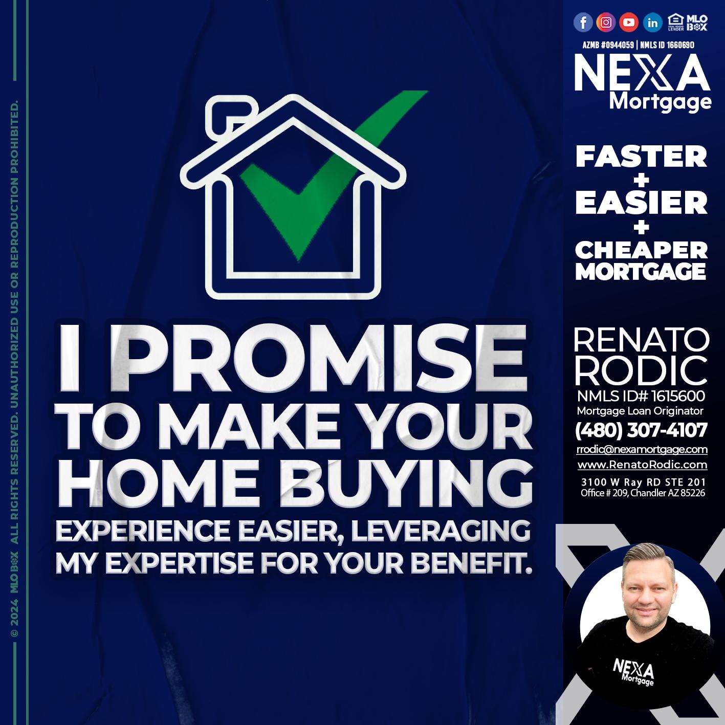 I PROMISE - Renato Rodic -Mortgage Loan Originator