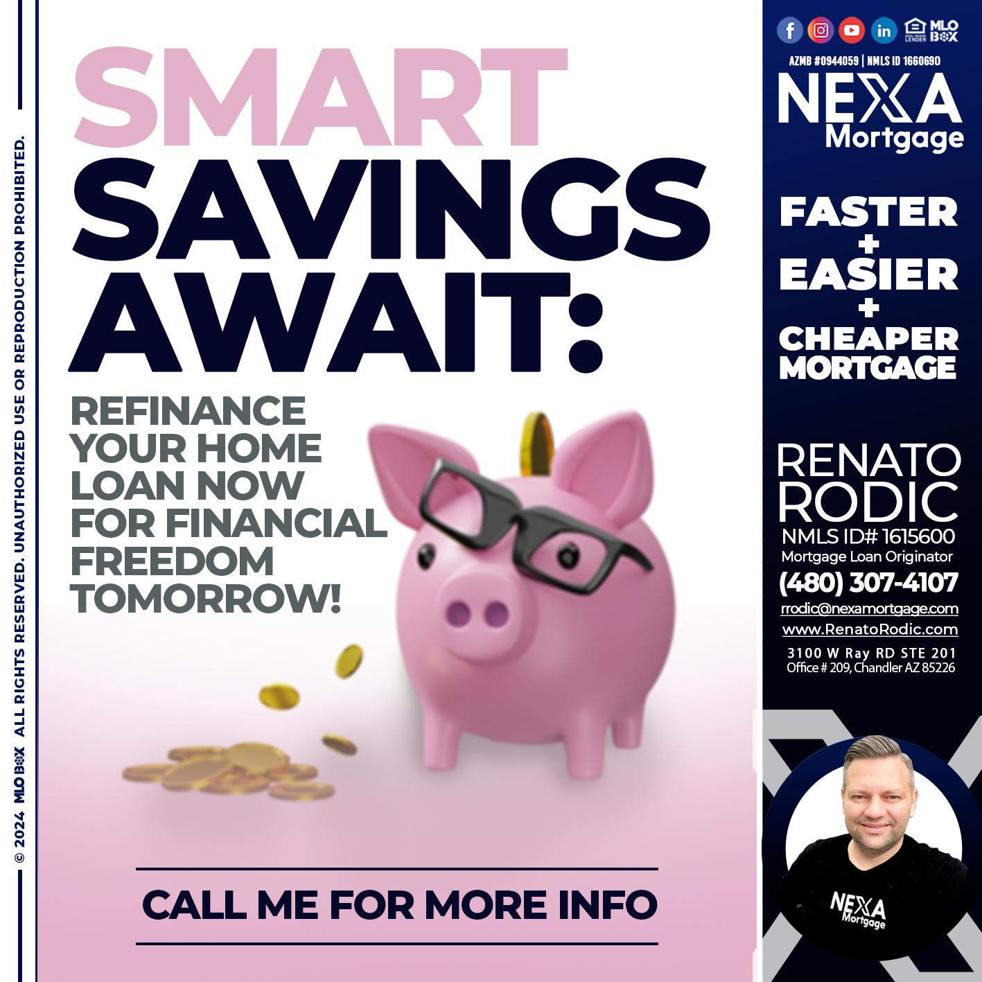SMART SAVINGS - Renato Rodic -Mortgage Loan Originator