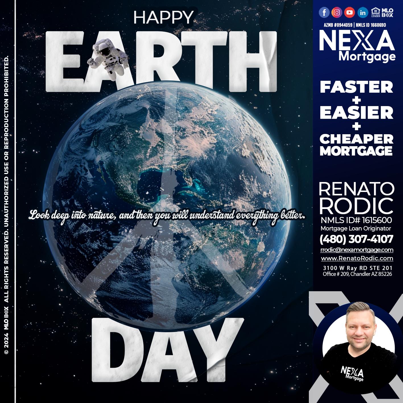 earth day - Renato Rodic -Mortgage Loan Originator